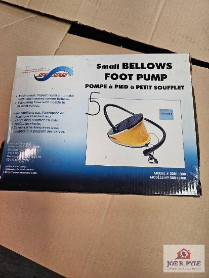 5 Small Bellows Foot Pump In Box