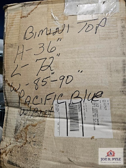 In Box 36"x72"x85-90" Pacific Blue w/Boot