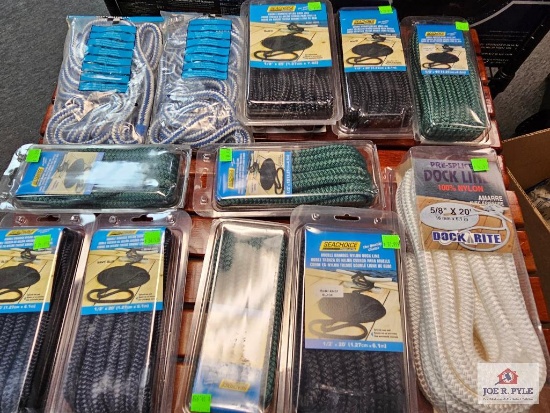 Lot of Nylon Dock Line in Boxes