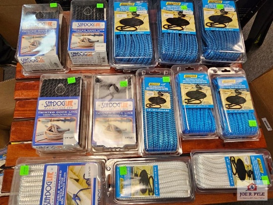 Lot of Nylon Dock Line in Boxes