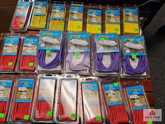 Lot of (20) Red, Purple & Yellow Dock Line