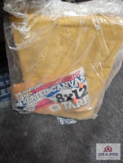 (1) Treated Canvas 8x12 Tarp