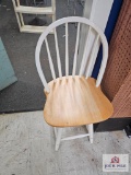 Wood/White Chair