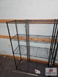 Black Four Tier Wire Shelf