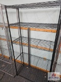 Black Five Tier Plastic Shelf