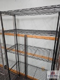 Black Five Tier Plastic Shelf
