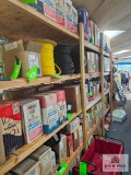 Approx 12Ft Wooden Shelf (Empty)( This Item Can't Be Pickup until 02-27-2024 @ Noon)