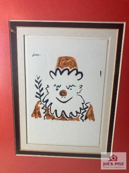 Drawing by Picasso 'Father Christmas'
