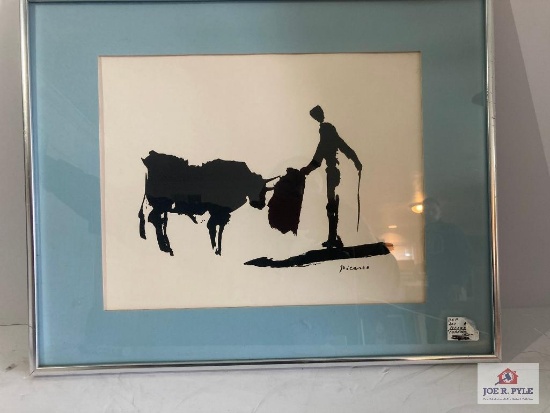 Pablo Picasso print from 'Bullfight' series
