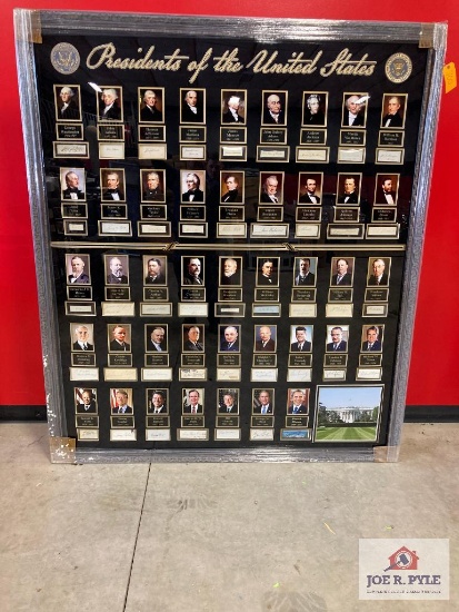 44 Individually Signed Presidential Cuts Photo Frames