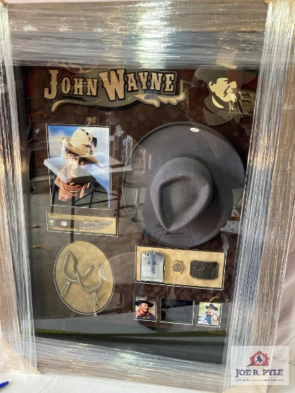 John Wayne Knife & Hat Signed & Other Artifacts Photo Frame