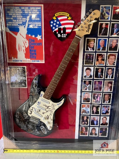 9/11 Concert Multi Signed Guitar Photo Frame