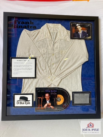 Frank Sinatra Personally Owned Shirt Photo Frame