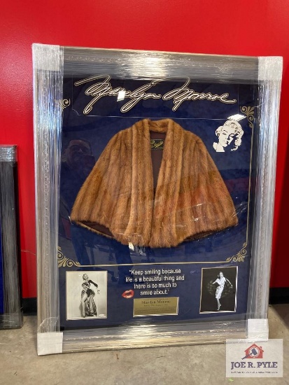Marilyn Monroe Fur Coat & Signed Photo Frame