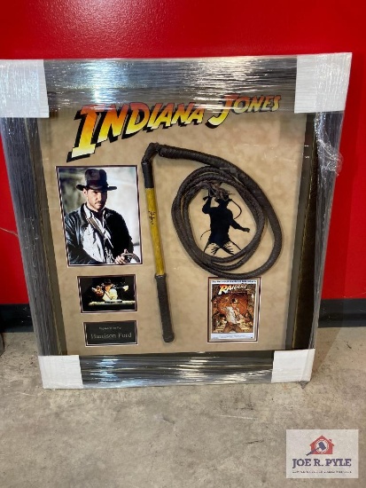 "Indiana Jones" Signed Harrison Ford Whip Photo Frame