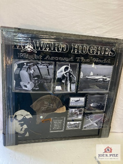 Howard Hughes "Around The World" Signed By 5 Cap Photo Frame