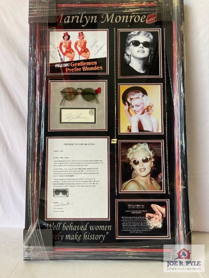 Marilyn Monroe "Some Like It Hot" Screen Worn Sunglasses Photo Frame with Signed Cut