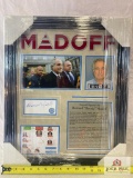 Bernie Madoff Signed Cut Photo Frame