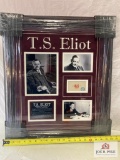 T.S. Eliot Signed Cut Photo Frame