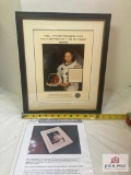 Neil Armstrong Lock Of Hair Sample Photo Frame