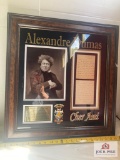Alexandre Dumas Handwritten Note Photo Frame
