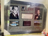 John Paul Getty Signed Check Photo Frame