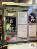 Charles Manson Signed Note/Swastika Photo Frame