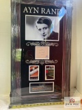 Ayn Rand Signed Cut Photo Frame