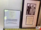 John F. & Jacqueline Kennedy's Original Wedding Invitation Photo Fram