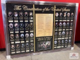 40 Constitutions Signed Cuts Collage Photo Frame