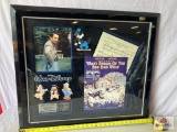 Walt Disney Signed Sheet Music Photo Frame