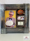 Orville Redenbacher Signed Original Business Card Photo Frame