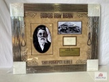 Judge Roy Bean Signed Cut Photo Frame