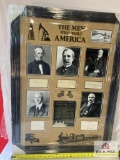 Rockefeller/Ford/Carnegie/Morgan/Vanderbilt Signed Cuts Photo Fram
