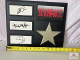 Scarface Pacino/Pfeiffer signed plaque with star