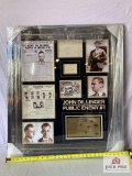 John Dillinger/Melvin Purvis Signed Cuts Photo Frame