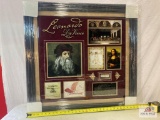 Leonardo DaVinci Signed Cut Photo Frame