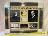 Guglielmo Marconi Signed Cut Photo Frame