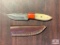[119] Damascus blade skinning knife with sheath