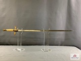 [65] Ceremonial Presentation Sword with Leather Scabbard