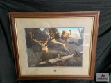 [233] Framed Mule Deer Print for NWTF