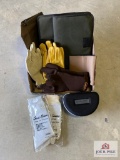 [251] Misc Lot: Gloves, sock liners, glove liners, Ranger shooting glasses