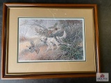 [258] Two large Format Matted and Framed Prints - Bird Dogs