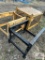 Metal Bin w/Lid and 2 Metal Base Stands