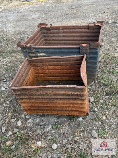 Lot of 2 Metal Bins