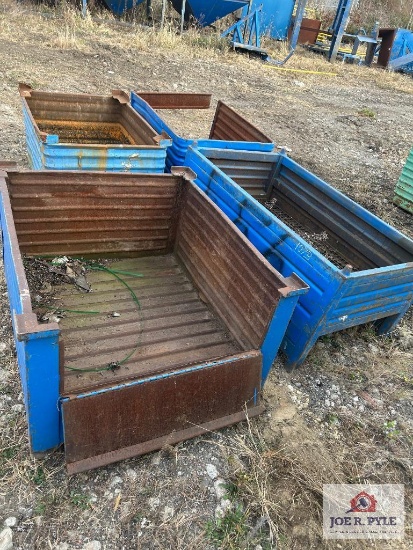Lot of 4 Metal Bins