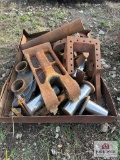 Metal Bin w/Misc & Attachments