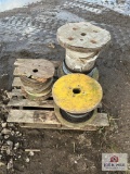 spulls of steel cable