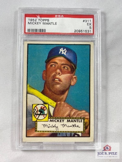 Mickey Mantle 1952 Topps Rookie Card #311 PSA EX 5