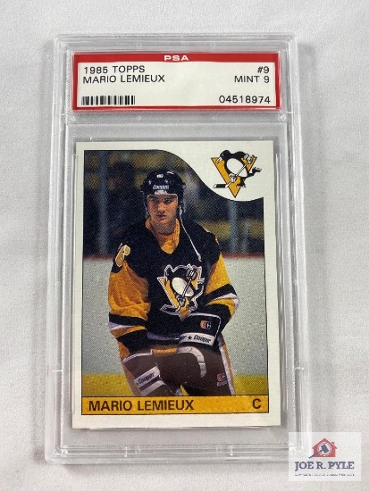 Mario Lemieux 1985 Topps #9 PSA Mint 9